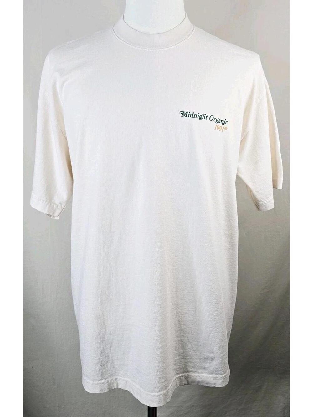 NEW Midnight Organic “Healthy and Organic” Graphic T Shirt 1991 Larry June Large